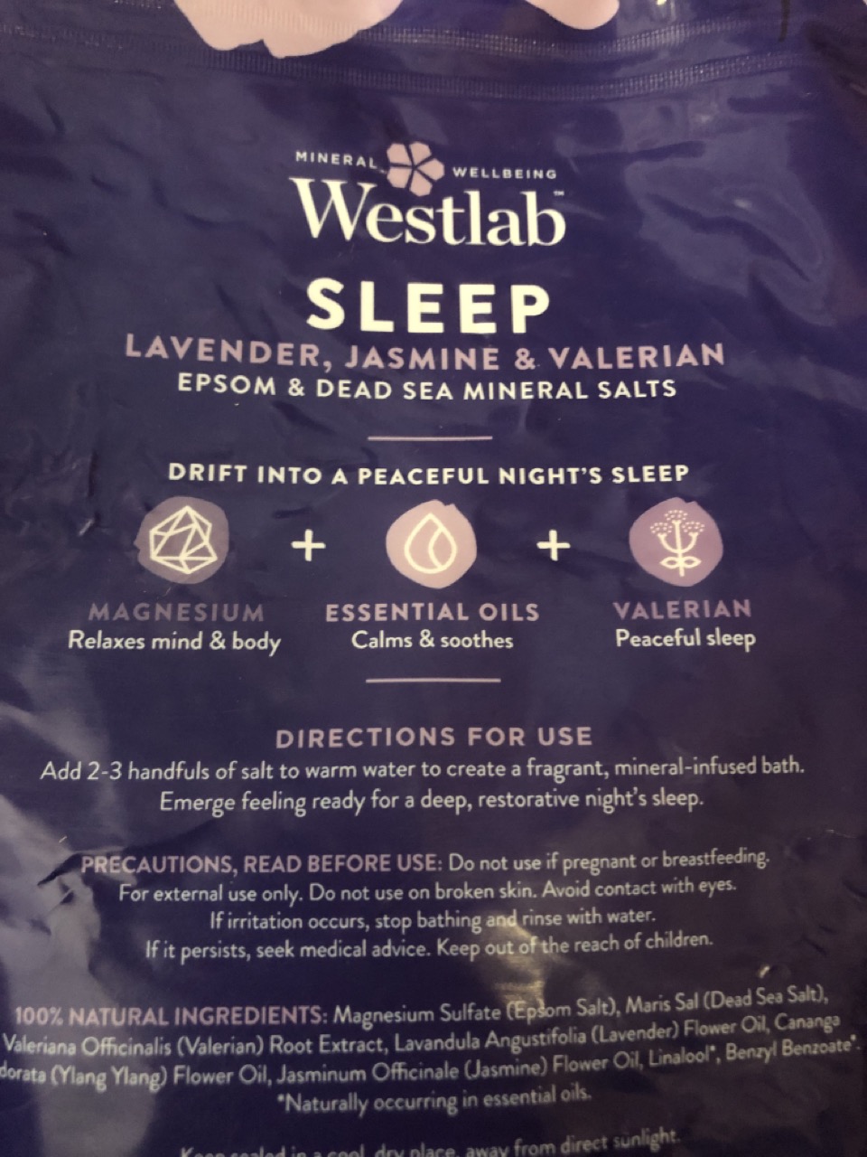 John Pye Auctions 25 X WESTLAB SLEEP EPSOM & DEAD SEA BATH SALTS 1KG 100 NATURAL, PURE
