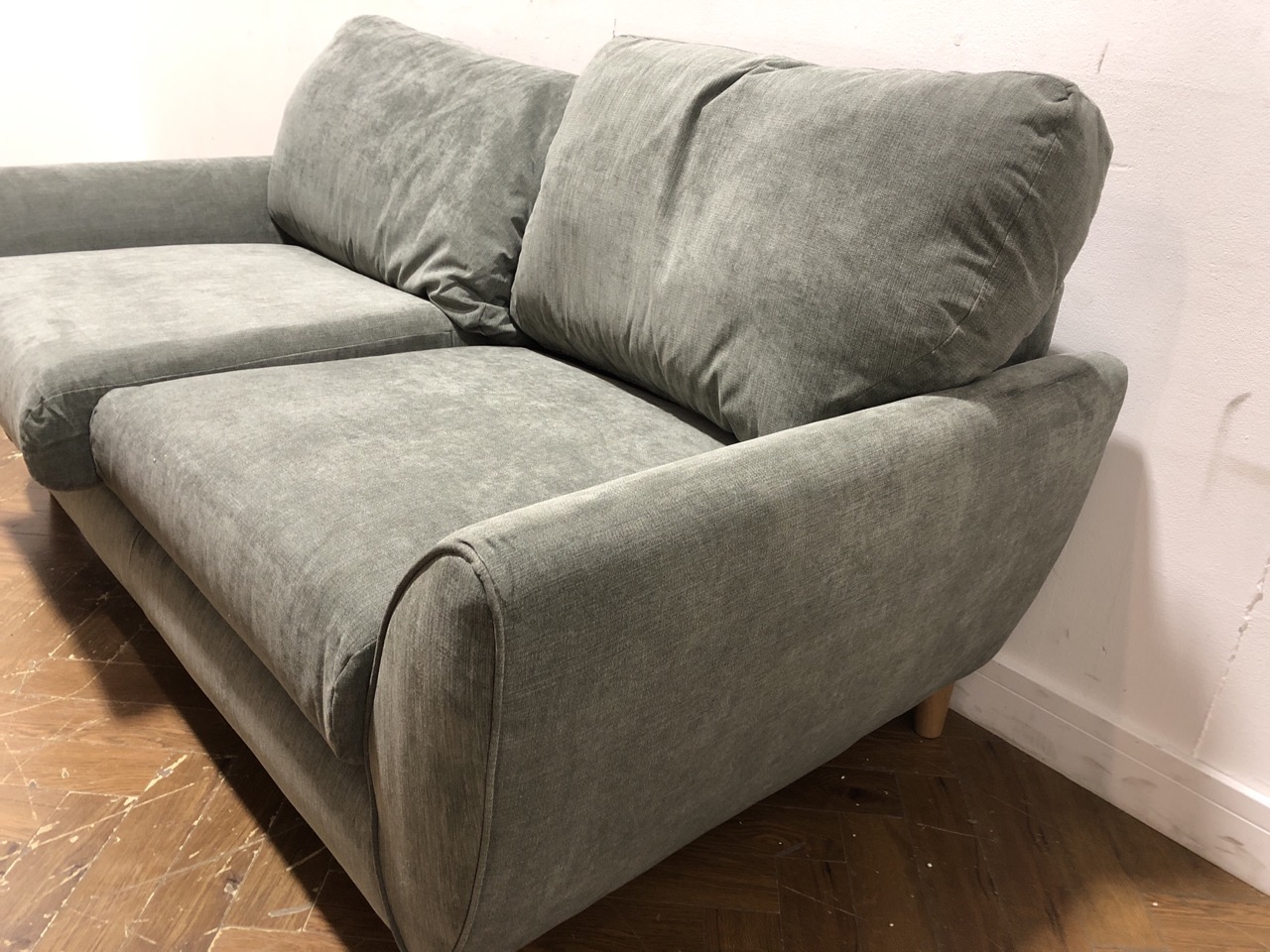 John Pye Auctions OAK FURNITURE LAND MILNER 3 SEATER SOFA IN GRANITE