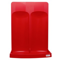 4 X RED FIRE EXTINGUSHER STANDS ( VIEIWNG ADVISED)