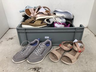 QTY OF ASSORTED WOMENS FOOTWEAR IN VARIOUS SIZES TO INCLUDE MODA IN PELLE SANDALS IN PINK/WHITE - SIZE UK 6: LOCATION - WA4