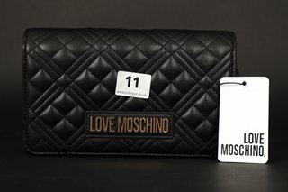 MOSCHINO BORSA QUILTED NAPPA CROSSBODY BAG IN BLACK - RRP £125: LOCATION - BOOTH