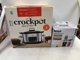 NINJA SMOOTHIE MAKER TO ALSO INCLUDE CROCKPOT 5.6L SLOW COOKER: LOCATION - D13