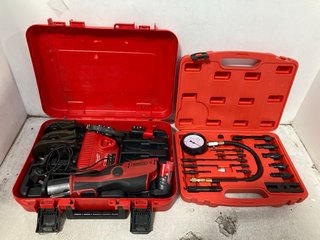 WIMAS ENGINE COMPRESSOR TESTER IN CASE TO ALSO INCLUDE MILWAUKEE M12HPT-202C HYDRAULIC PRESS TOOL V KIT IN CASE: LOCATION - WA7