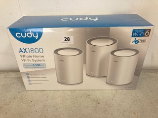 CUDY AX1800 WHOLE HOME WI-FI SYSTEM(SEALED) - MODEL M1800 - RRP £187: LOCATION - BOOTH