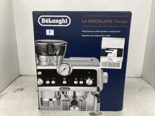 DELONGHI LA SPECIALISTA PRESTIGIO MANUAL BEAN-TO-CUP ESPRESSO COFFEE MACHINE - MODEL EC9355.M - RRP £789: LOCATION - BOOTH