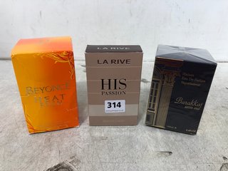 3 X ASSORTED WOMENS PERFUMES TO INCLUDE BEYONCE HEAT RUSH 100ML EAU DE TOILETTE: LOCATION - A15