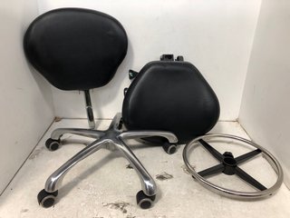 FAUX LEATHER COMPUTER OFFICE CHAIR IN BLACK: LOCATION - A11