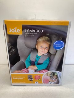 JOIE I-SPIN 360 I-SIZE CHILD'S CAR SEAT IN COAL - RRP £250: LOCATION - BOOTH