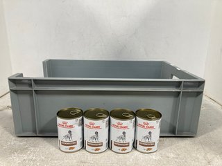 QTY OF ASSORTED CANNED DOG FOOD TO INCLUDE QTY OF ROYAL CANIN GASTROINTESTINAL CANNED DOG FOOD - BBE 31.10.2025: LOCATION - A3