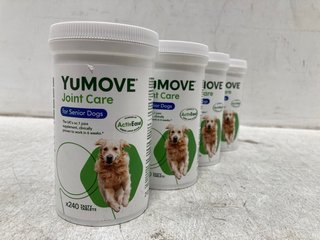 4 X YUMOVE JOINT CARE FOR SENIOR DOGS (240 TABLETS) - BBE 06.2025 - RRP £261: LOCATION - B1