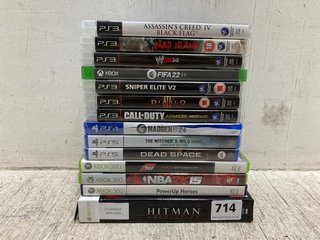 QTY OF ASSORTED VIDEO GAMES TO INCLUDE PS3 'DEAD ISLAND' VIDEO GAME (PLEASE NOTE: 18+YEARS ONLY. ID MAY BE REQUIRED): LOCATION - B7