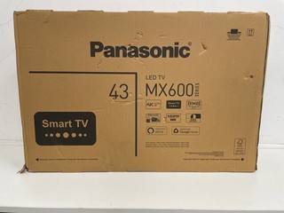 PANASONIC LED MX600 SERIES 43" TV: MODEL NO TX-43MX600B (WITH BOX & ALL ACCESSORIES) (SLIGHT DAMAGE TO BOX). (SEALED UNIT). [JPTM111944]