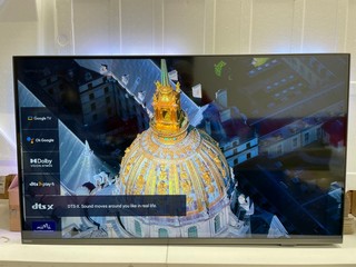 PHILIPS AMBILIGHT 'THE ONE' 8500ER SERIES 43" TV: MODEL NO 43PUS8508/12 (WITH REMOTE, STAND & POWER CABLE) (SCRATCH ON SCREEN) [JPTM111969]