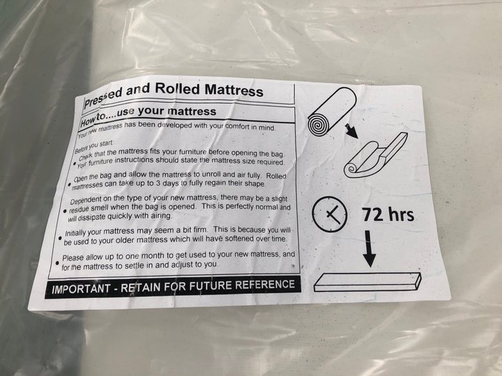 John Pye Auctions JOHN LEWIS & PARTNERS ANYDAY ROLLED DEEP MEMORY FOAM MATTRESS, MEDIUM/FIRM