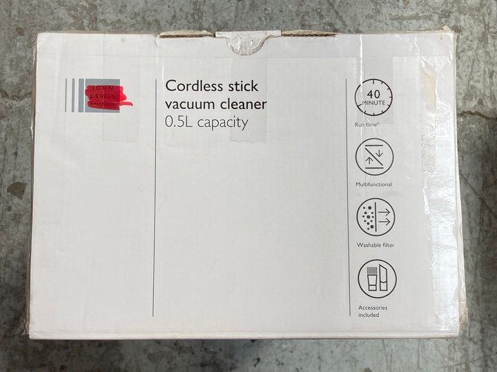 John Pye Auctions JOHN LEWIS & PARTNERS CORDLESS STICK VACUUM CLEANER