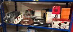 QTY OF SPORTS ITEMS TO INCLUDE RUGBY BALL: LOCATION - A RACK