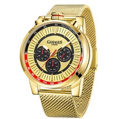 GAMAGES OF LONDON LIMITED EDITION HAND ASSEMBLED STANDING TIMER AUTOMATIC GOLD RRP: £710 SKU: GA1591: LOCATION - C2