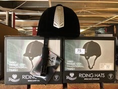 QTY OF ITEMS TO INCLUDE RHINEGOLD RIDING HAT BLACK SIZE 7/8: LOCATION - A