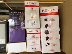 QTY OF ITEMS TO INCLUDE REVLON SALON ONE-STEP HAIR DRYER AND VOLUMIZER FOR MID TO LONG HAIR (ONE-STEP, 2-IN-1 STYLING TOOL, IONIC AND CERAMIC TECHNOLOGY, UNIQUE OVAL DESIGN) RVDR5222: LOCATION - A