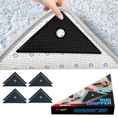15 X ZCGEL RUG GRIPPERS,8PACK DOUBLE-SIDED NON-SLIP FIXED CARPET,WASHABLE & REUSABLE RUG GRIPPERS FOR LAMINATE FLOOR,COMPATIBLE WITH HARDWOOD,MARBLE AND TILE FLOOR (BLACK) - TOTAL RRP £132: LOCATION