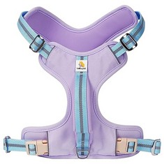 9 X BELLA & PAL DOG HARNESS LARGE DOGS NO PULL, FRONT CLIP DOG HARNESS REFLECTIVE, ADJUSTABLE SOFT PADDED PET VEST HARNESS, NO CHOKE WITH EASY CONTROL HANDLE FOR LARGE DOG TRAINING OR WALKING (PURPLE