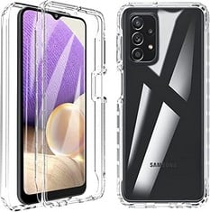 15 X HENSINPLE SAMSUNG A32 5G CASE, GALAXY A32 5G CASE WITH BUILT-IN SCREEN PROTECTOR, 360 FULL BODY SHOCKPROOF HEAVY DUTY PROTECTIVE RUGGED CASE FOR SAMSUNG A32 5G /A32 5G ENTERPRISE EDITION-CLEAR -