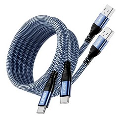 34 X USB C CHARGER CABLE 1M 2PACK,USB TYPE C CHARGING CABLE LEAD NYLON BRAIDED USB C CHARGER CABLE COMPATIBLE FOR SAMSUNG GALAXY S22 S21 S20 S10 S9 S8, GOOGLE PIXEL,LG, HUAWEI P10 P9,TILE BLUE - TOTA