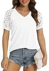 QTY OF ADULT CLOTHING TO INCLUDE WOMENS LONG SHORT SLEEVE TOPS T SHIRT XL WHITE RRP £352: LOCATION - C RACK
