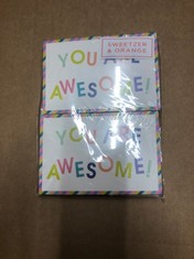 60 X YOU ARE AWESOME STRIPES POSTCARDS 685 RRP £445: LOCATION - A RACK