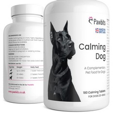 15 X 180 PAW BITS CALMING TABLETS SUPPLEMENT FOR ANXIOUS & HYPERACTIVE DOGS CALMS RELAXES & NON-SEDATIVE DOG CALMING TABLETS FIREWORKS, BEHAVIOURAL ISSUES, TRAVEL & VET VISITS NATURAL CALM AID:: LOCA