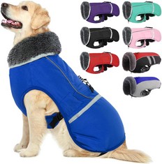 QTY OF ASSORTED ITEMS TO INCLUDE DOGS WINTER COAT BLUE XL: LOCATION - C RACK