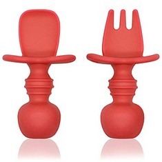 QTY OF ASSORTED ITEMS TO INCLUDE ROUND CUTLERY SET FOR BABIES PACK OF 2 RED RRP £126: LOCATION - D RACK