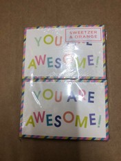 60 X YOU ARE AWESOME STRIPES POSTCARDS 685 RRP £445: LOCATION - A RACK