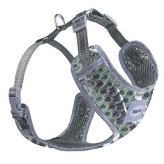 QTY OF ASSORTED ITEMS TO INCLUDE REFLECTIVE BREATHABLE SOFT AIR MESH NO PULL PUPPY CHOKE FREE HARNESS GREY XL: LOCATION - D RACK