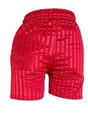 QTY OF KIDS CLOTHING TO INCLUDE UNISEX KIDS SCHOOL SHORTS SHADOW STRIPE RED: LOCATION - D RACK
