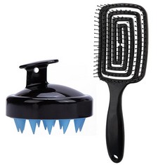 QTY OF ASSORTED ITEMS TO INCLUDE MENS HAIR BRUSH SCALP MASSAGER SILICONE WET AND DRY: LOCATION - D RACK