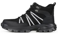 QTY TO ASSORTED SAFETY SHOES TO INCLUDE SPIEZ MENS STEEL TOE CAP BLACK SAFETY BOOTS SIZE UK 6: LOCATION - D RACK
