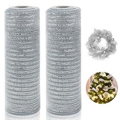 QTY OF ASSORTED ITEMS TO INCLUDE 2 ROLLS CHRISTMAS RIBBON DECORATION POLY MESH ROLL: LOCATION - D RACK