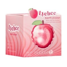 33 X BUBBLE T COSMETICS 1 X 150G, BATH BOMB FOR GIRLS, TASTEA LYCHEE, FRESH AND UPLIFTING FRAGRANCE, PACKED WITH ESSENTIAL OILS LEAVING SKIN FEELING SOFT AND CLEANSED - TOTAL RRP £153: LOCATION - A R