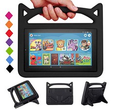 21 X DJ&RPPQ KIDS CASE FOR ALL-NEW,ALL-NEW 7 TABLET(2019 & 2017 & 2015) RELEASE, LIGHT WEIGHT SHOCK PROOF KIDS FRIENDLY HANDLE STAND CASE - BLACK - TOTAL RRP £245: LOCATION - G RACK