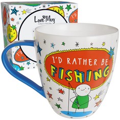 16 X LOVE MUG®: FISHING GIFTS FOR MEN - FISHING GIFTS - FATHERS DAY FISHING GIFTS - FISHING MUG - FISHING GIFTS FOR BOYS - MENS FISHING GIFTS - 400ML - AWARD WINNING GIFT RETAILER. - TOTAL RRP £173:
