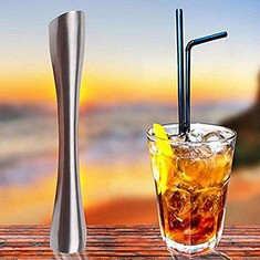 41 X JOKBEN STAINLESS STEEL COCKTAIL MUDDLER 8" PROFESSIONAL DRINK MUDDLER IDEAL BARTENDER TOOL FOR OLD FASHIONED & MOJITOS - TOTAL RRP £298: LOCATION - G RACK