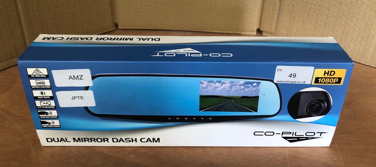 John Pye Auctions COPILOT DUAL MIRROR DASH CAM LOCATION FRONT