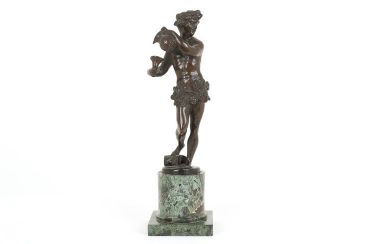 Pair of 17th century north Italian bronze figures of Bacchus and Ceres,  workshop of Niccolo Roccatagliata, Venetian.