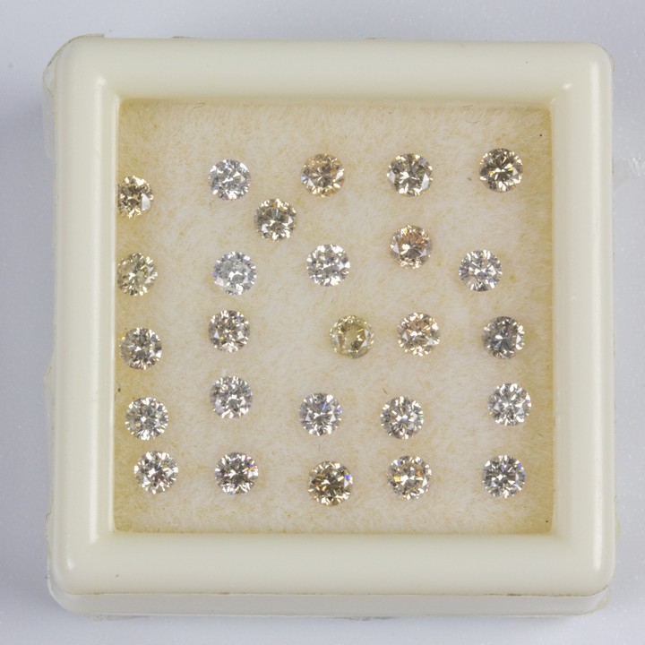 1.14ct Natural Round Brilliant Cut Diamond Parcel of Gemstones. Colour K-N, Clarity VS.  Auction Guide: £300-£400