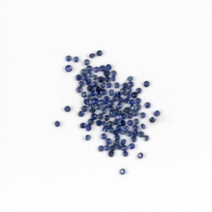 13.92ct Sapphire Faceted Round-cut Parcel of Gemstones, 2.75mm.  Auction Guide: £300-£400