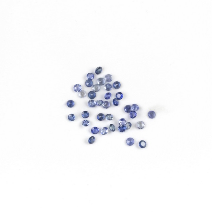 8.75ct Sapphire Faceted Round-cut Parcel of Gemstones, 3.5mm.  Auction Guide: £200-£300