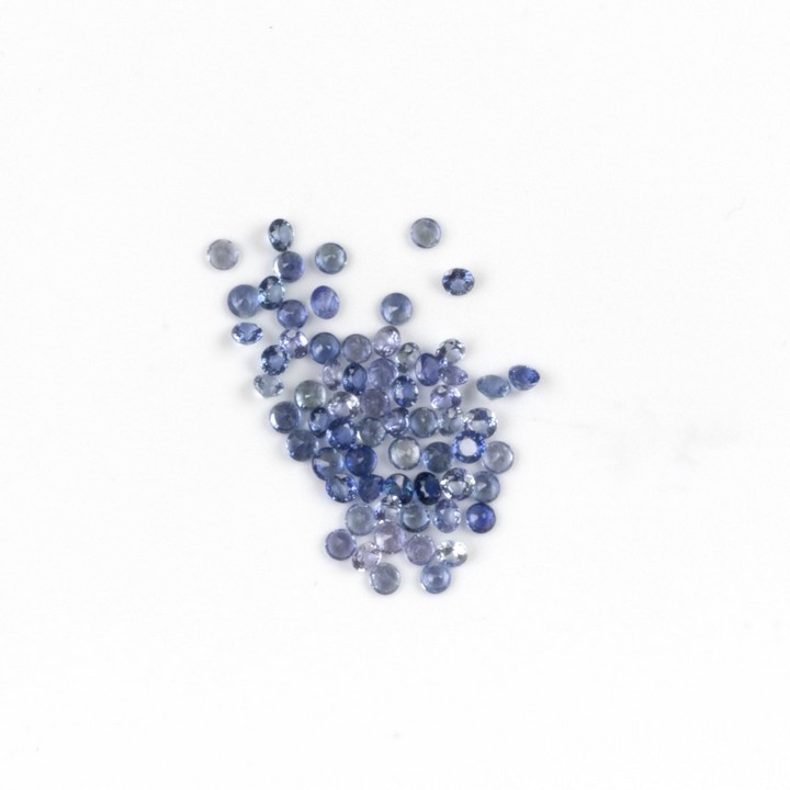 9.17ct Sapphire Faceted Round-cut Parcel of Gemstones, 3mm.  Auction Guide: £200-£300