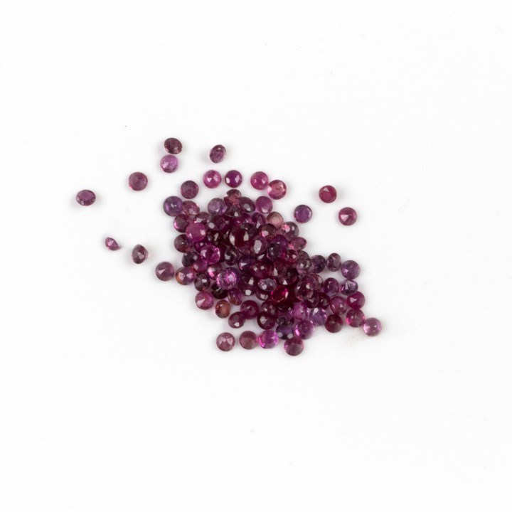 20.18ct Ruby Faceted Round-cut Parcel of Gemstones, 3.25mm.  Auction Guide: £150-£200