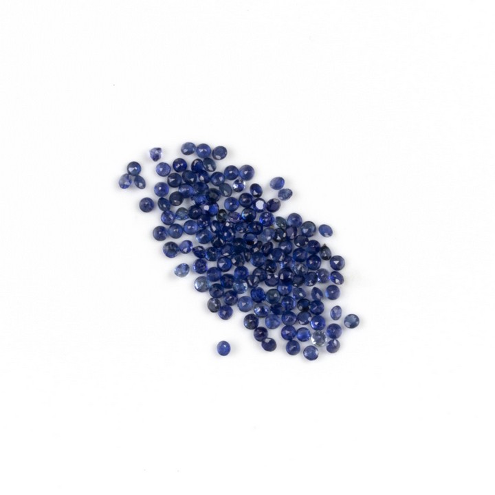 15.97ct Sapphire Faceted Round-cut Parcel of Gemstones, 2.75mm.  Auction Guide: £150-£200